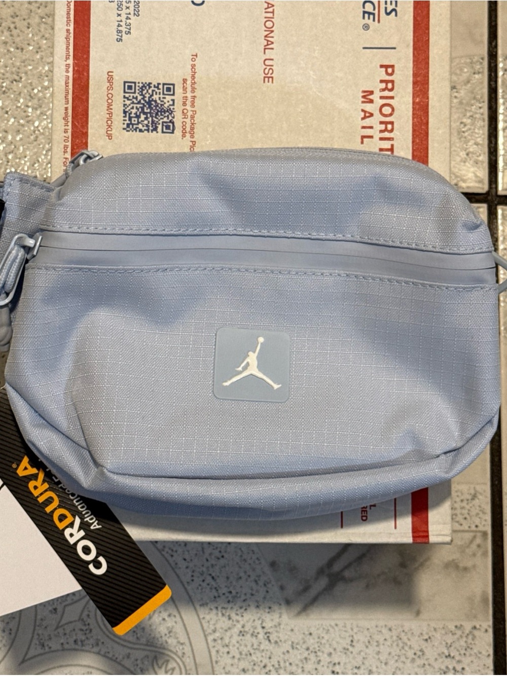 New Jordan Franchise Cordura Crossbody Bag (2L) Hydrogen Blue OS MA0901-U3C